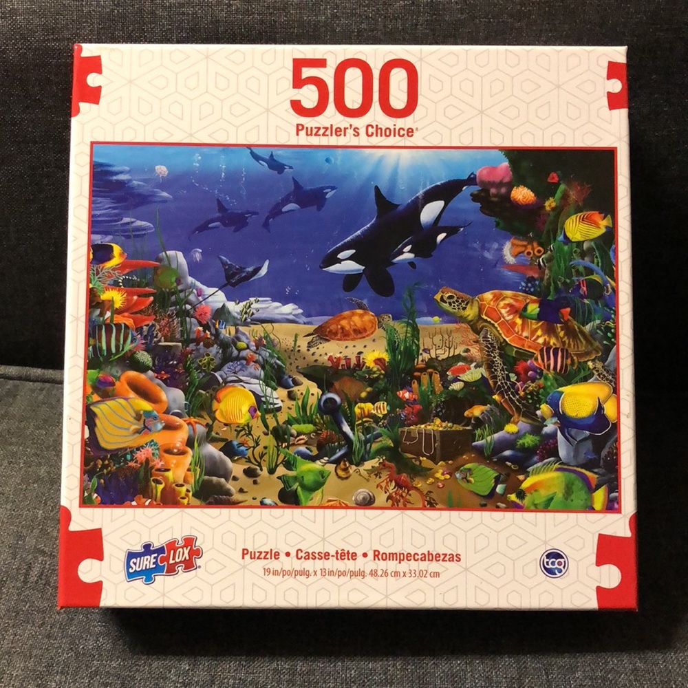 Art Gallery Puzzler’s Choice #10462 Wonderful Ocean World 500 Pc Puzzle 19 x 13